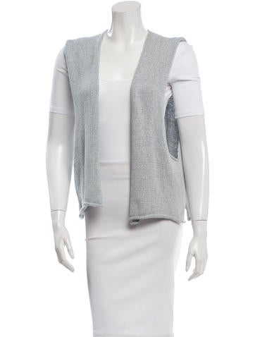 Eskandar Crochet Open Front Vest