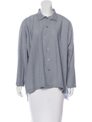 Eskandar Oversize Button-Up Top