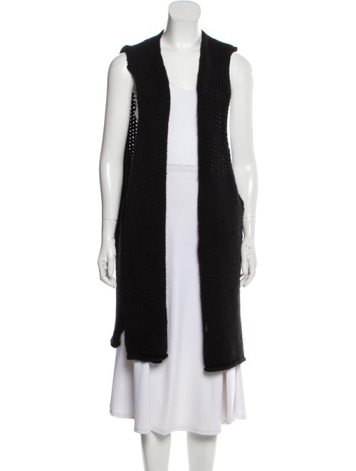 Eskandar Wool Sweater Vest Black