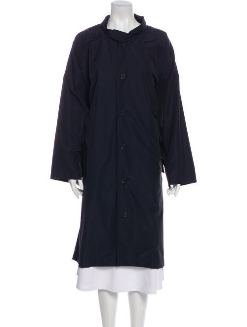 Eskandar Trench Coat Blue