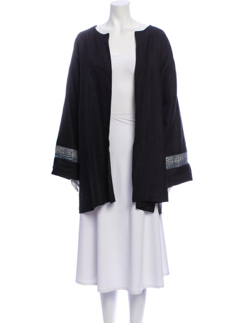 Eskandar Linen Evening Jacket Black