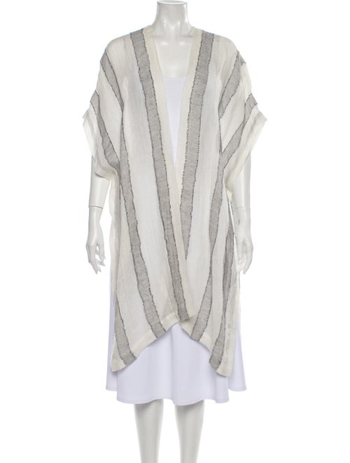 Eskandar Striped Cover-Up White