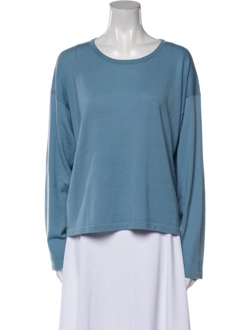 Eskandar Cashmere Scoop Neck Sweater Blue