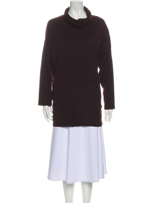 Eskandar Mock Neck Long Sleeve Sweatshirt