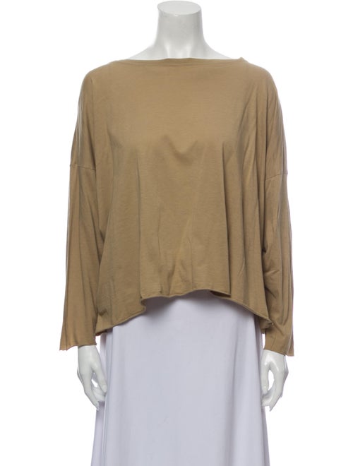 Eskandar Bateau Neckline Long Sleeve Blouse