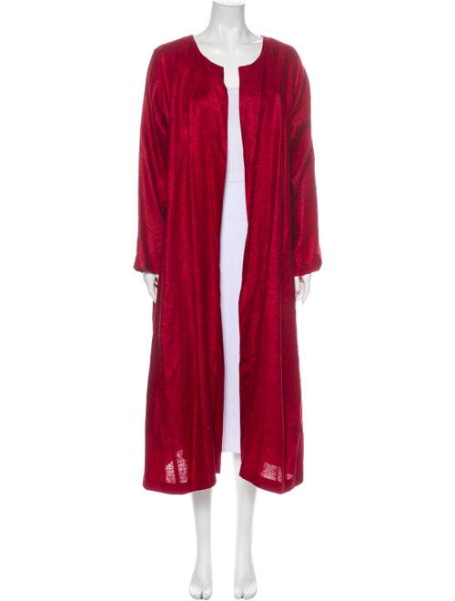 Eskandar Linen Coat Red