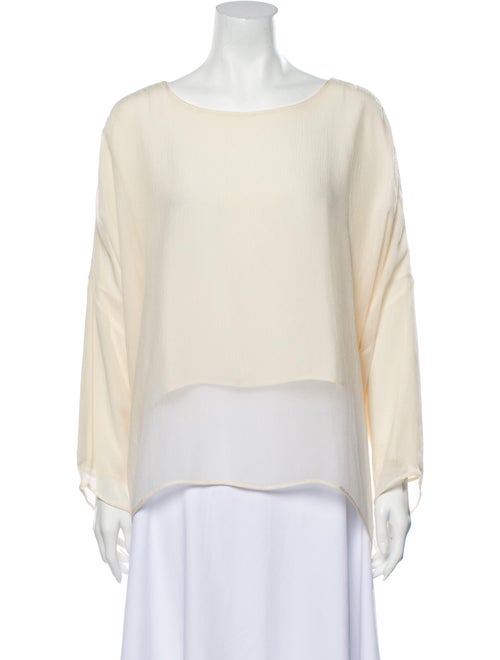 Eskandar Silk Bateau Neckline Blouse