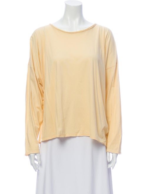 Eskandar Scoop Neck Long Sleeve Blouse