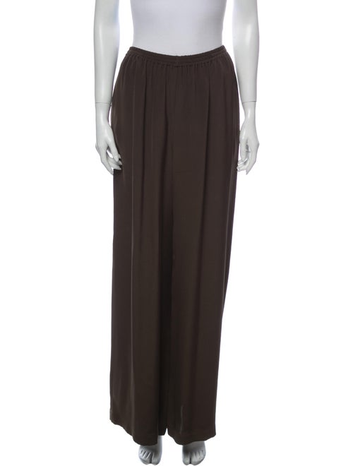 Eskandar Silk Wide Leg Pants Green