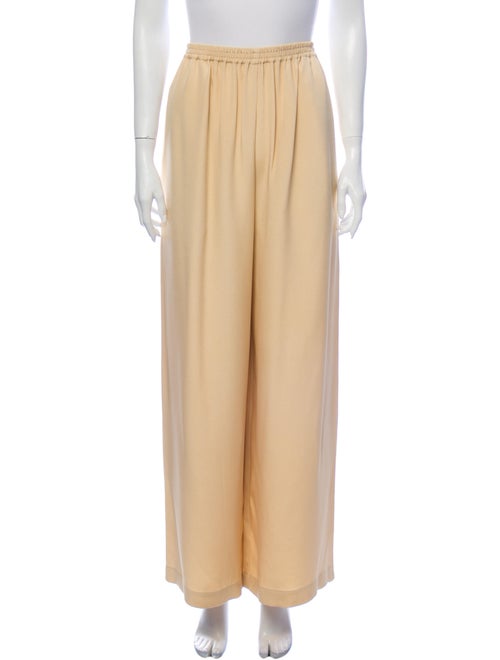 Eskandar Silk Wide Leg Pants Gold
