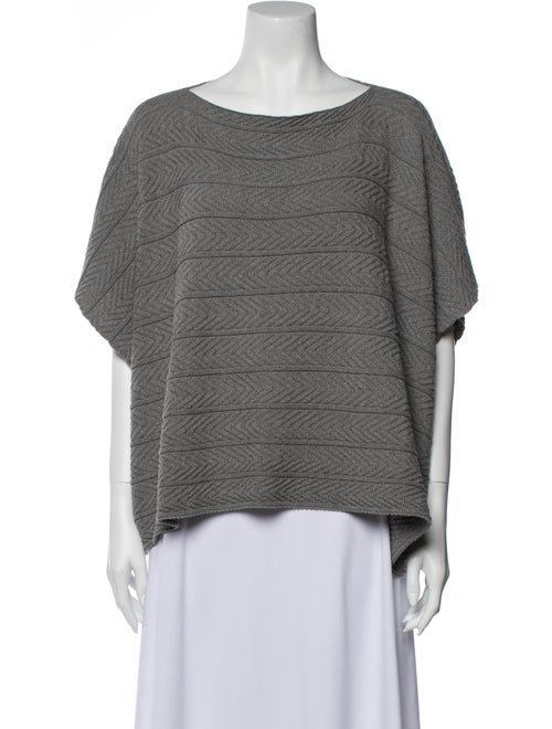 Eskandar Scoop Neck Sweater Grey