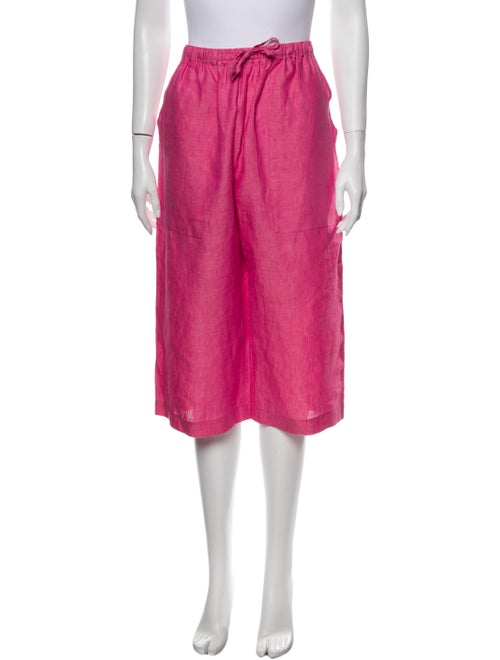 Eskandar Linen Wide Leg Pants Pink