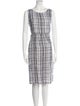 Eskandar Plaid Print Knee-Length Dress