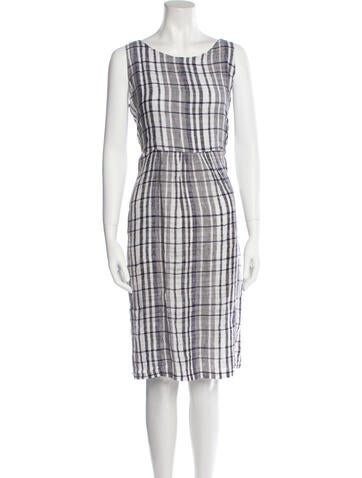 Eskandar Dresses Plaid Print Knee-Length Dress M