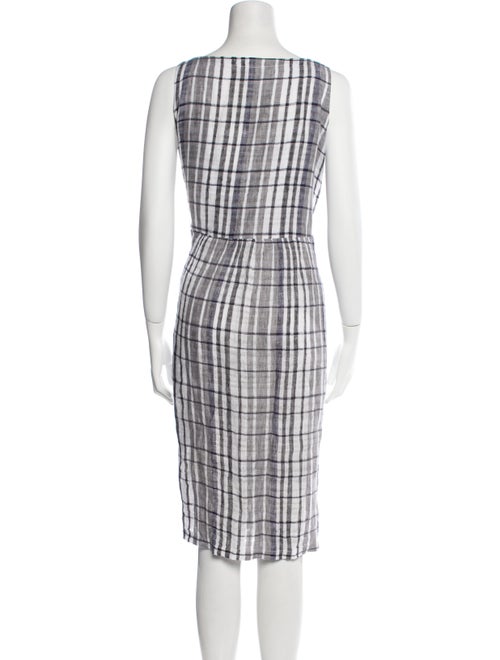 Eskandar Plaid Print Knee-Length Dress