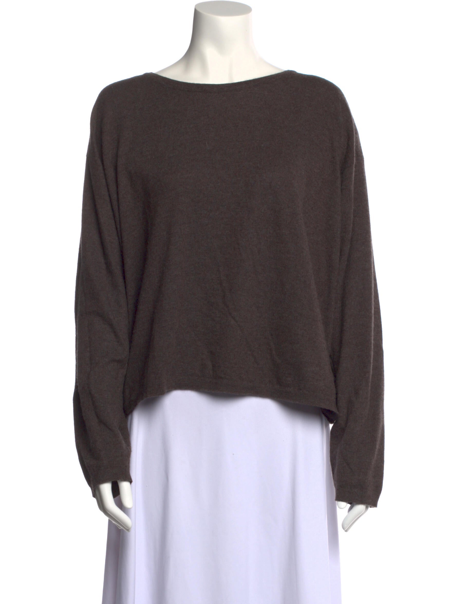 0060~cashmere scoop neckline sweater main image 0