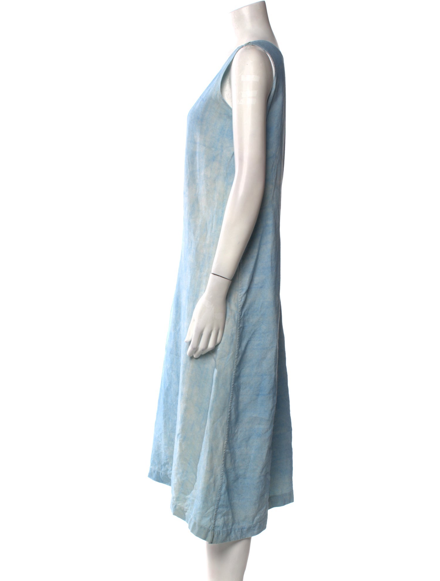 Eskandar Linen Midi Length Dress