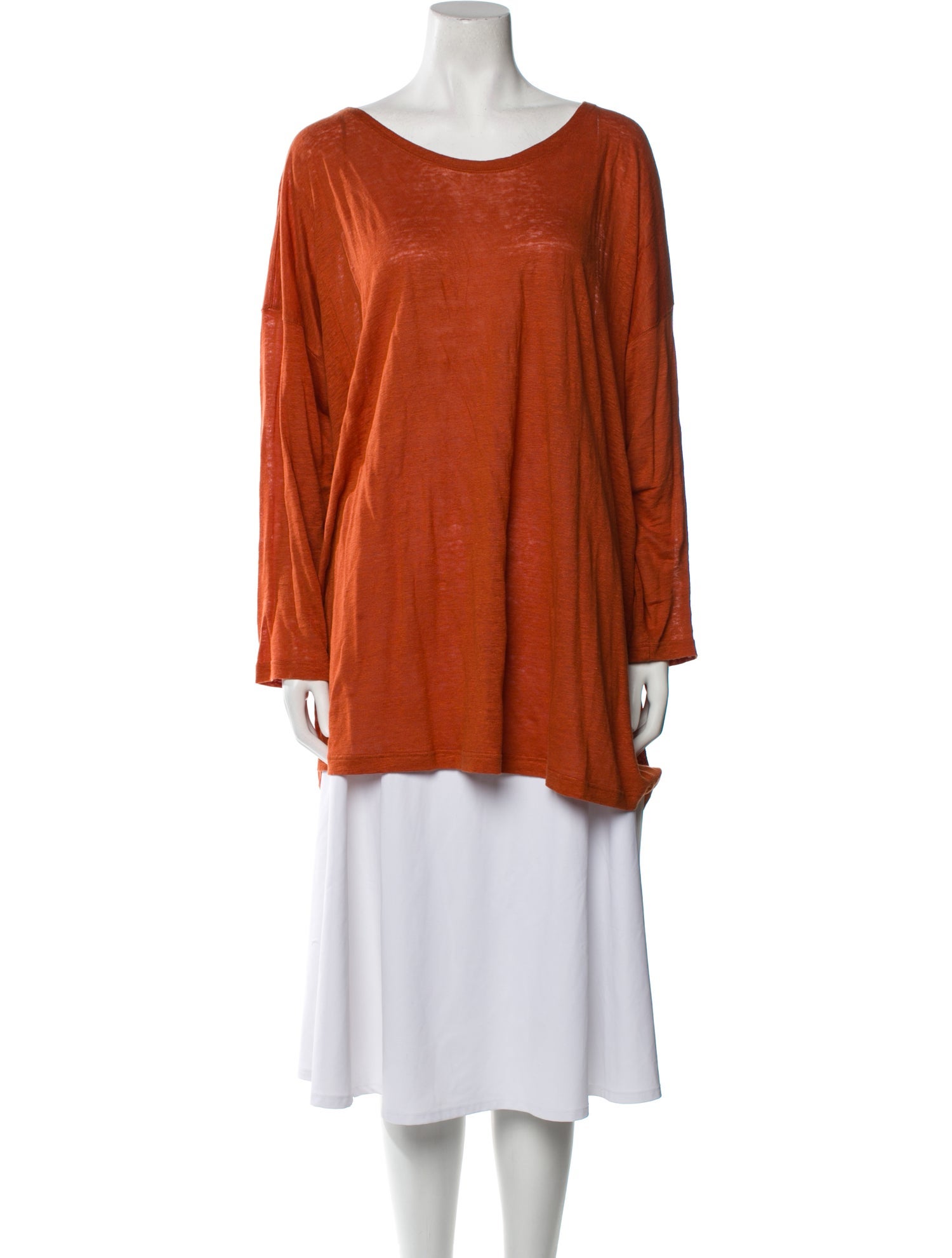 Eskandar Linen Scoop Neck Tunic