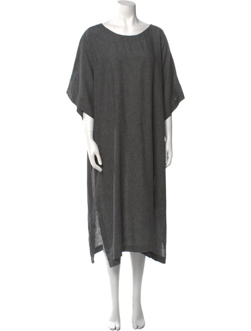 Eskandar Linen Midi Length Dress