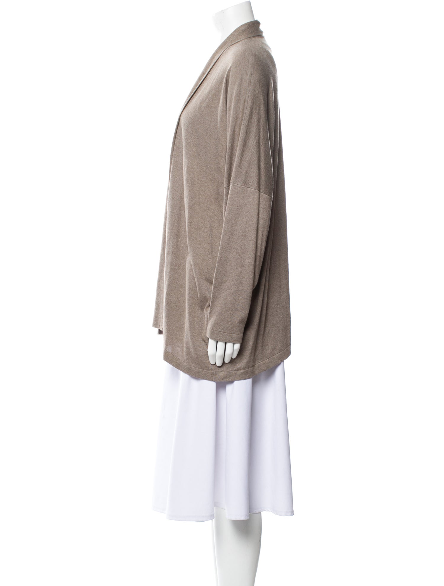 Eskandar Silk Open Front Sweater