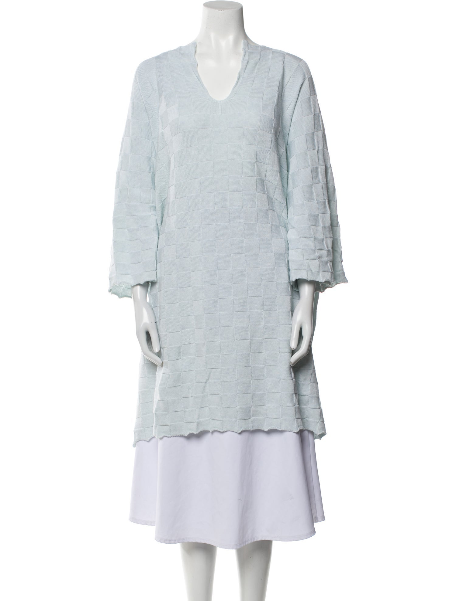 Eskandar V-Neck Three-Quarter Sleeve Tunic