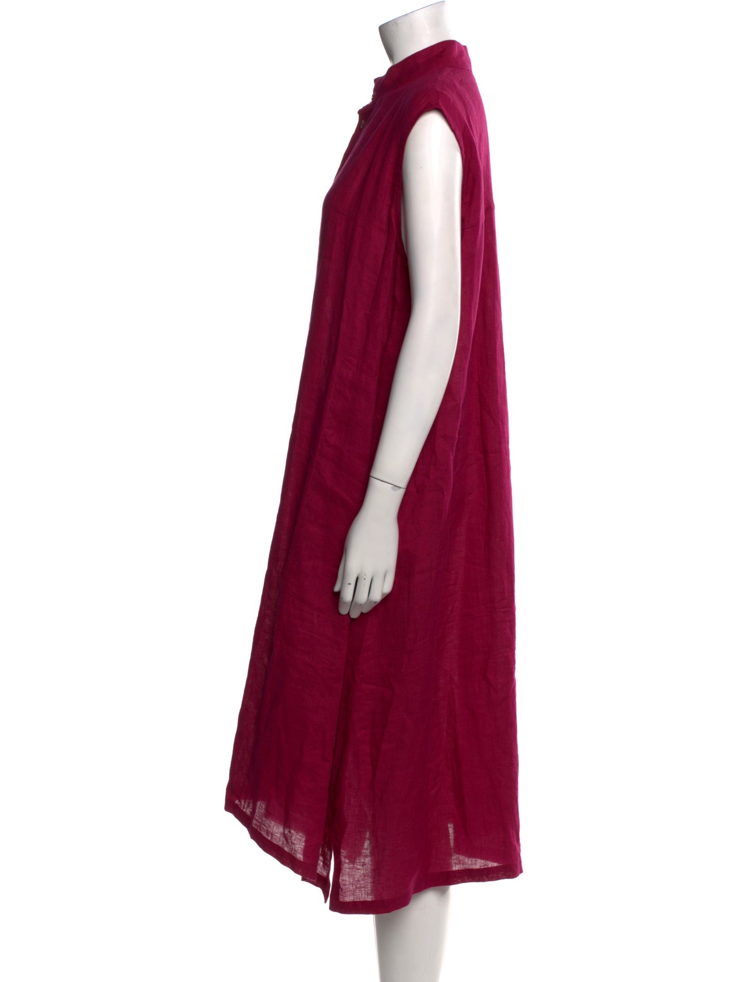Eskandar Linen Midi Length Dress