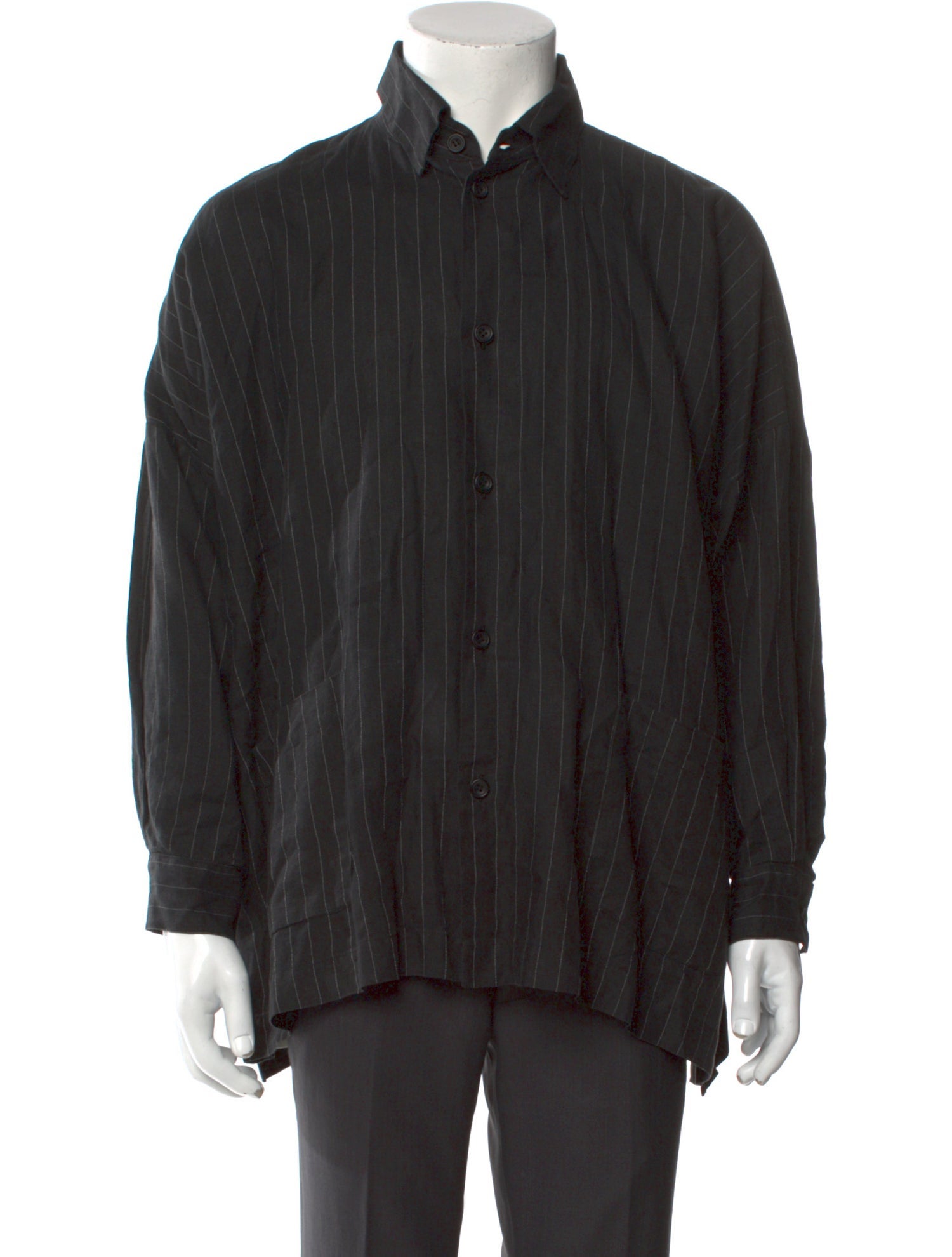 Eskandar Linen Striped Shirt