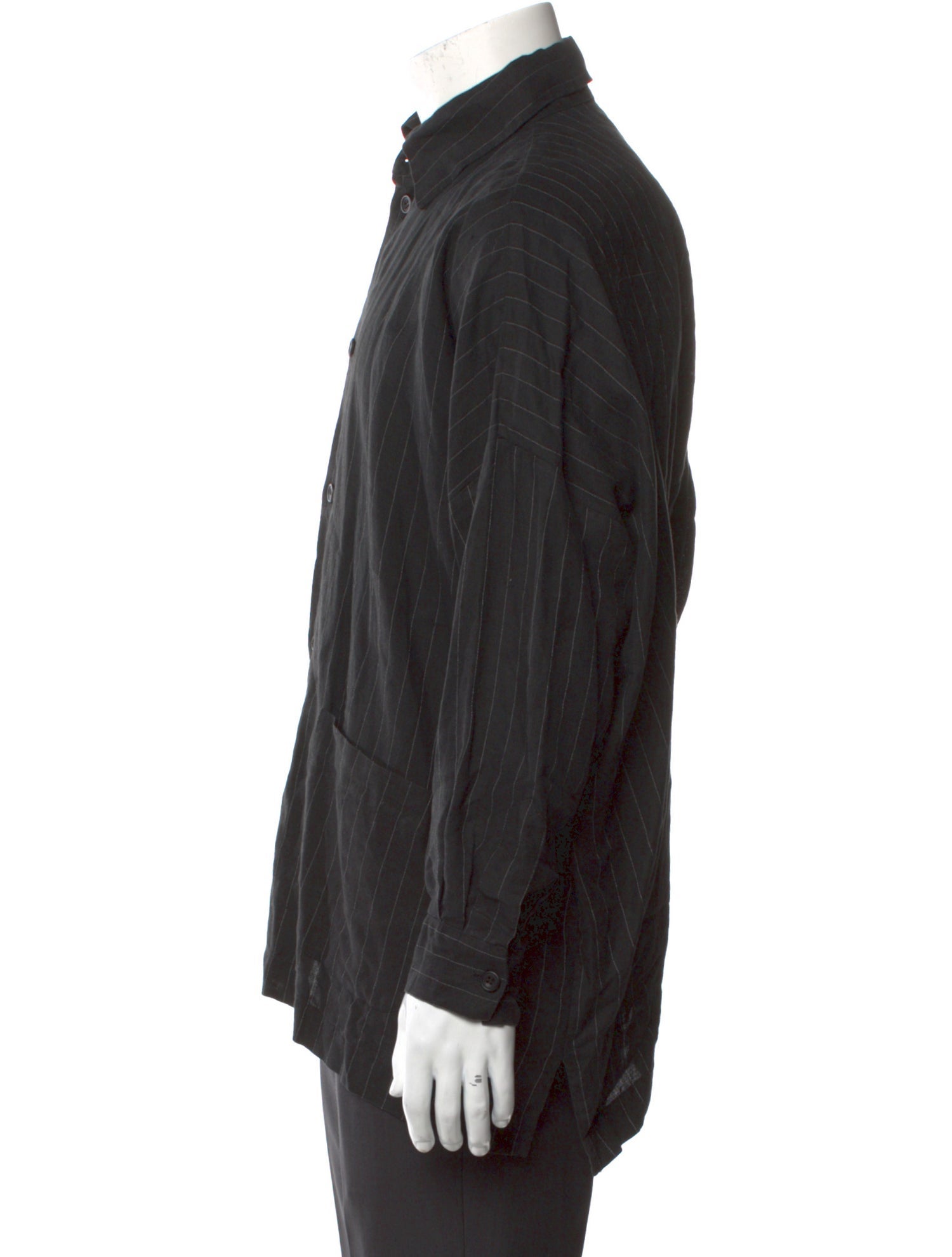 Eskandar Linen Striped Shirt