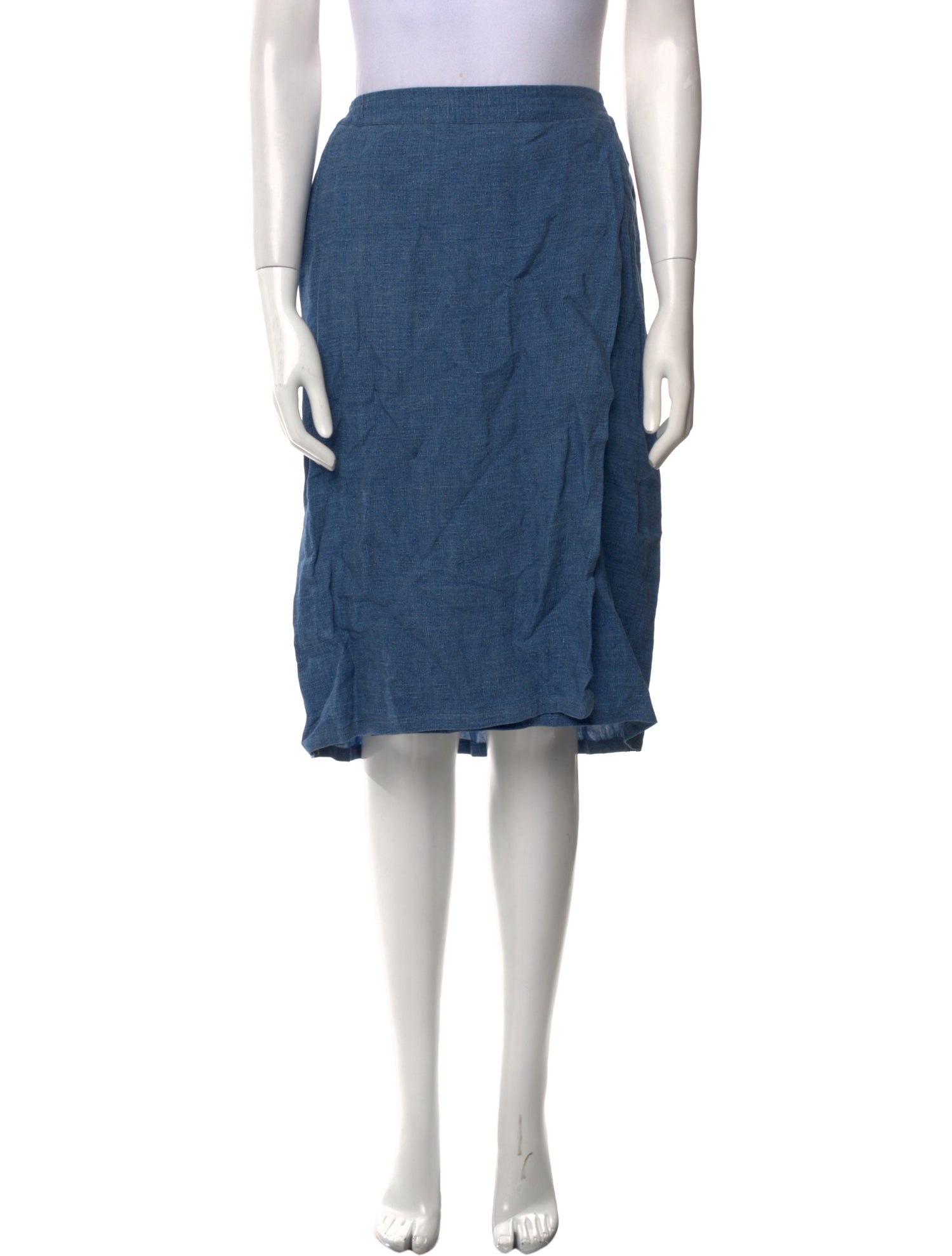 Eskandar Linen Midi Length Skirt