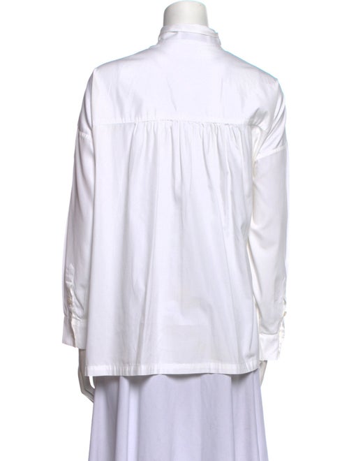 Eskandar Linen Mock Neck Button-Up Top