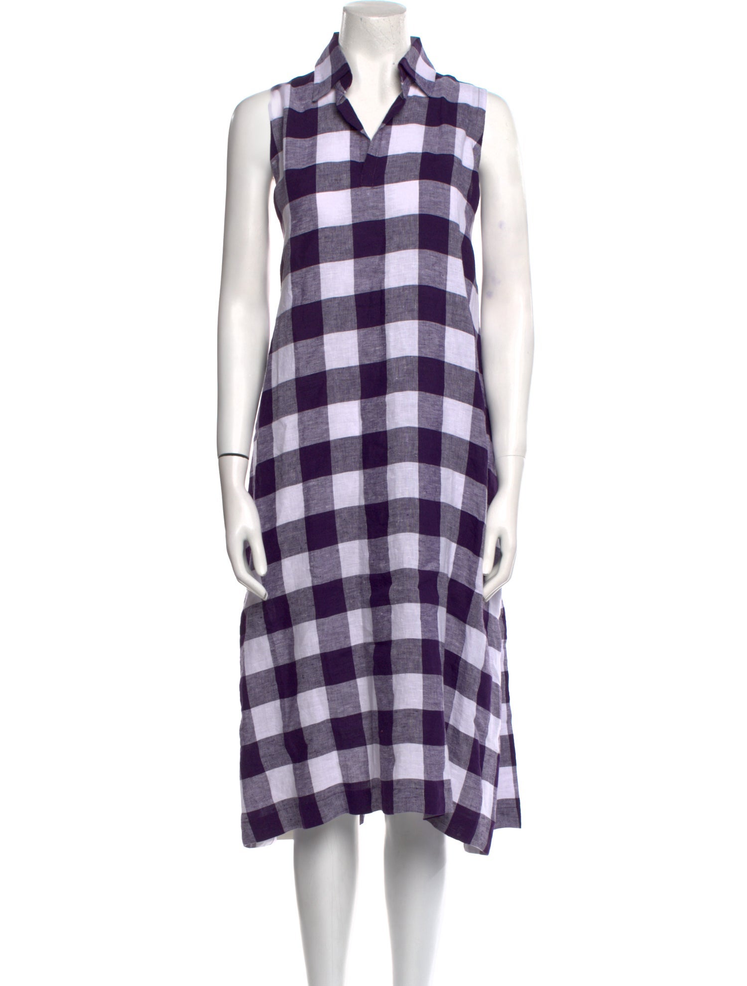 Eskandar Linen Midi Length Dress