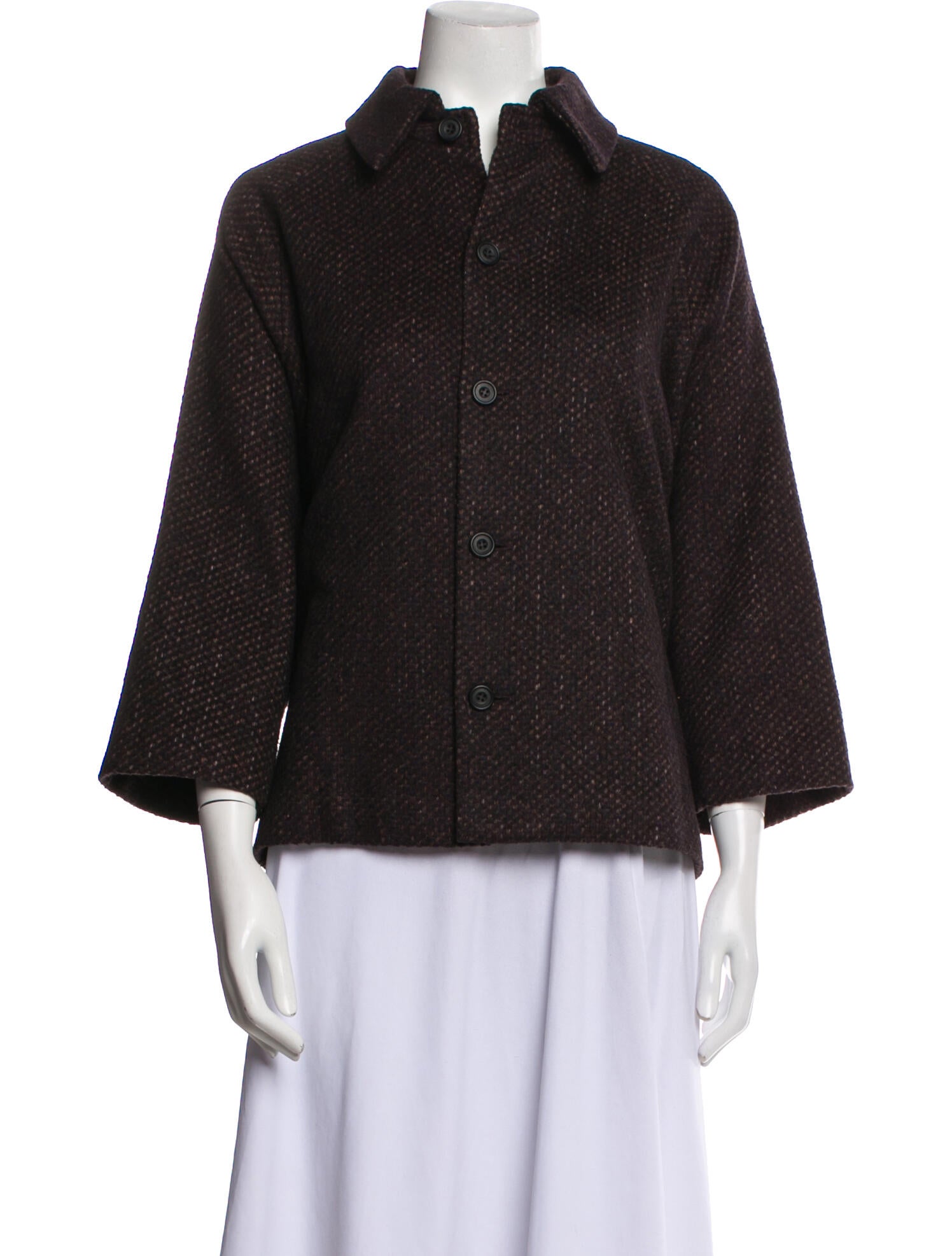 Eskandar Wool Tweed Pattern Jacket