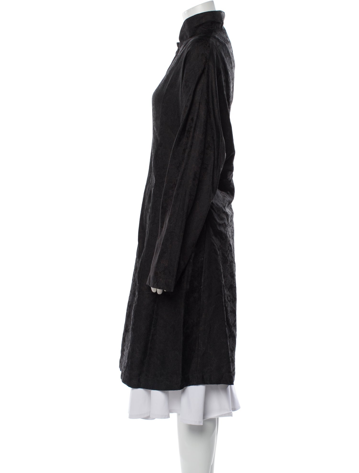 Eskandar Silk Faux Fur Coat