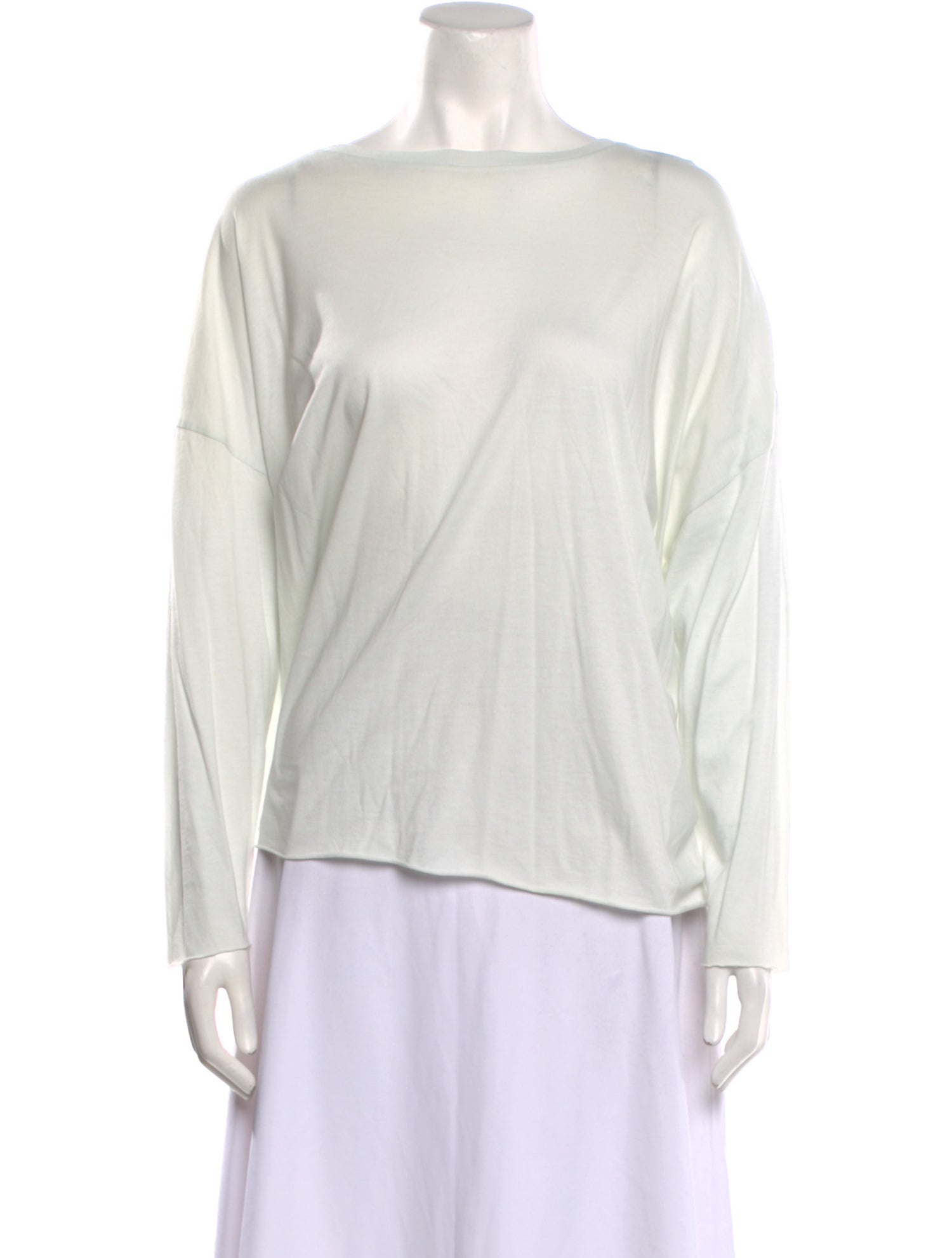 Eskandar Bateau Neckline Long Sleeve T-Shirt