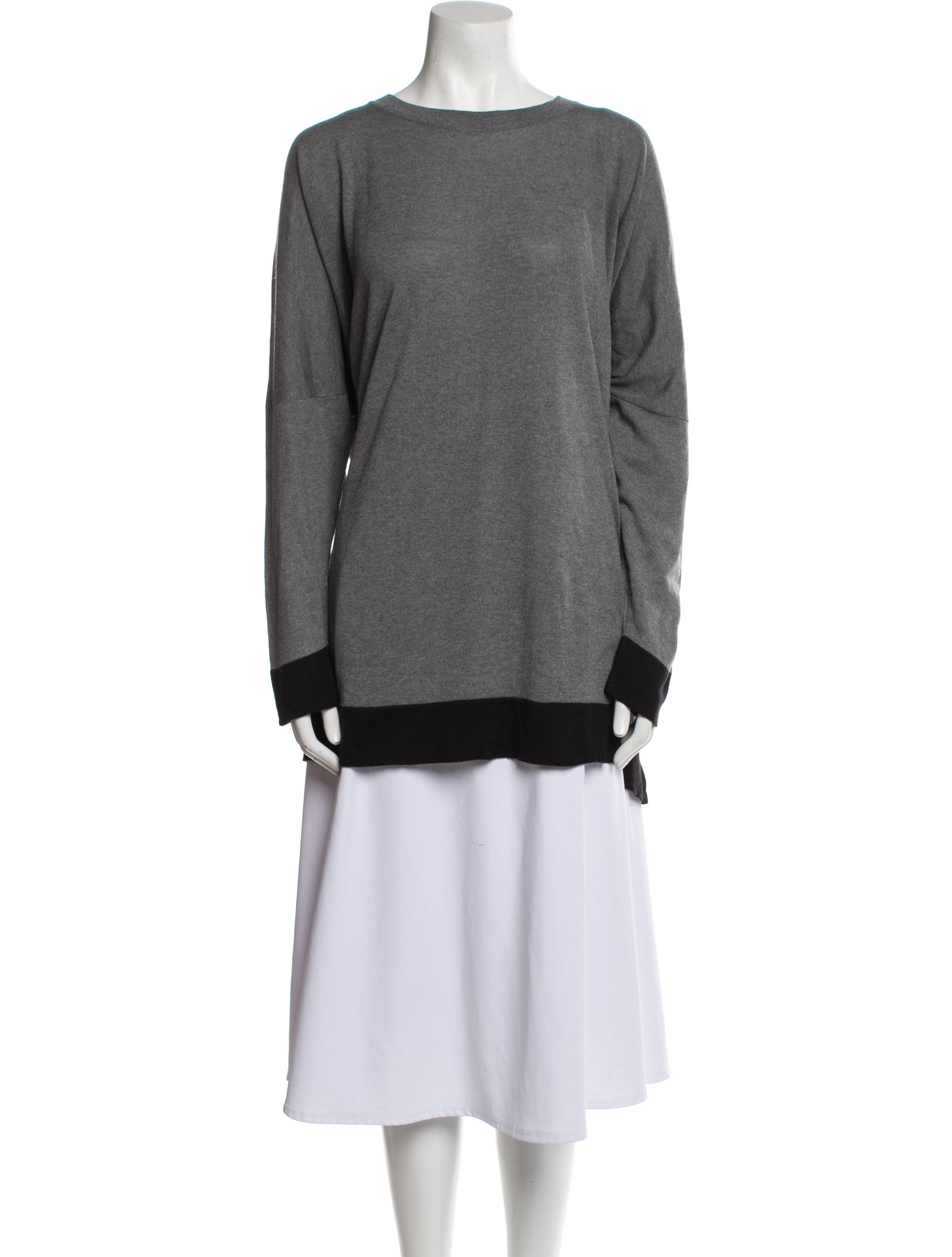 Eskandar Silk Bateau Neckline Sweater