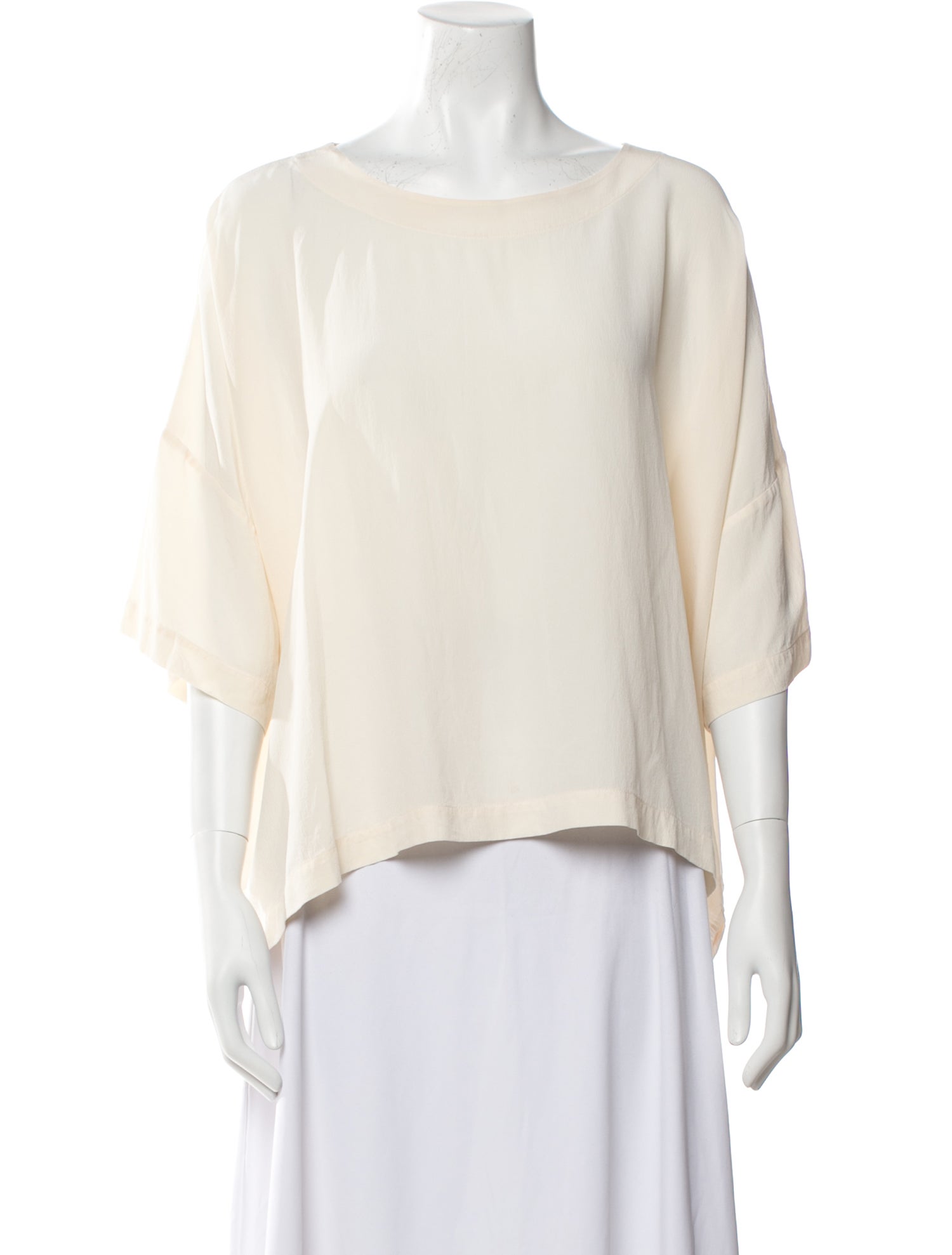 Eskandar Silk Bateau Neckline Blouse