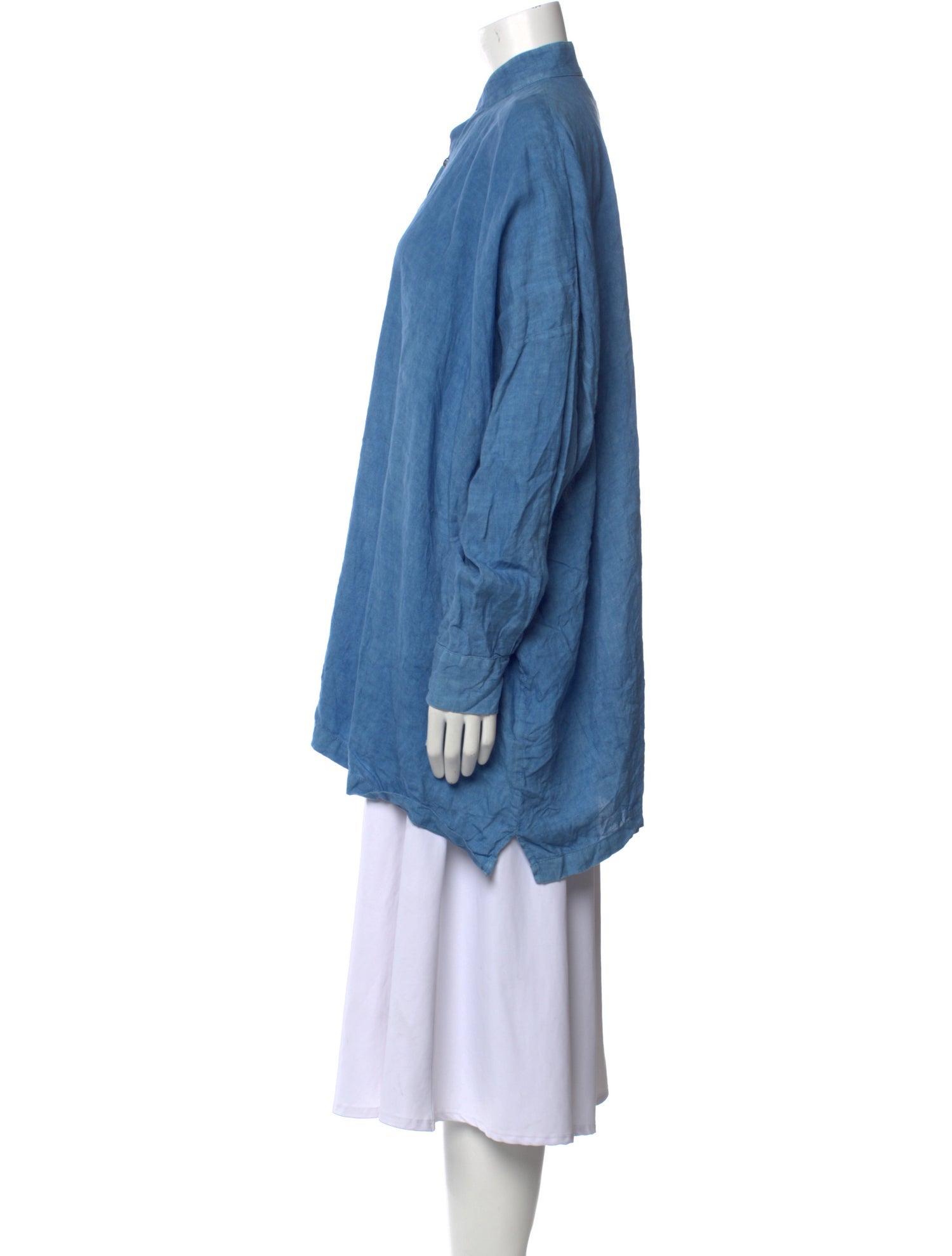 Eskandar Linen Mock Neck Tunic
