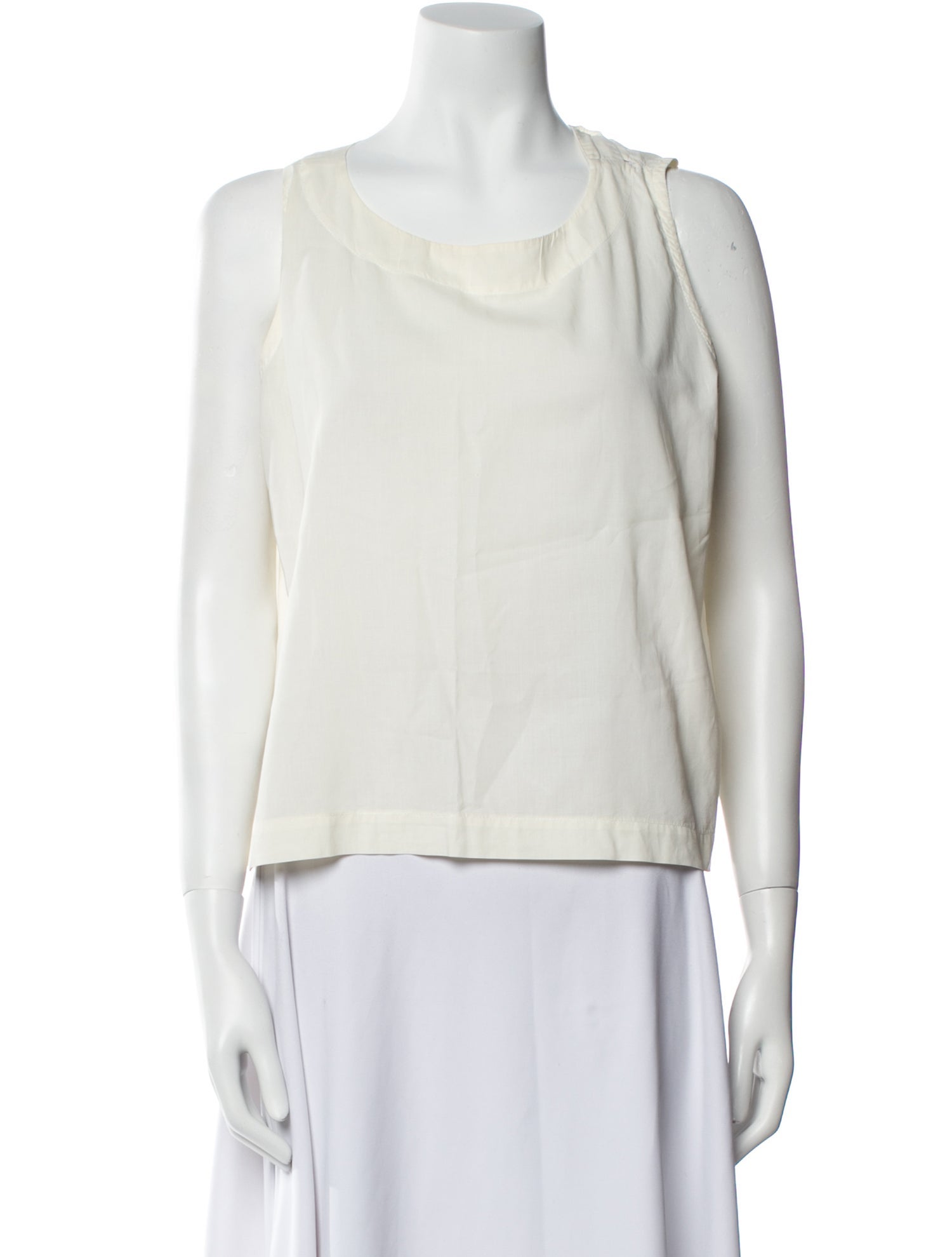 Eskandar Linen Scoop Neck Top