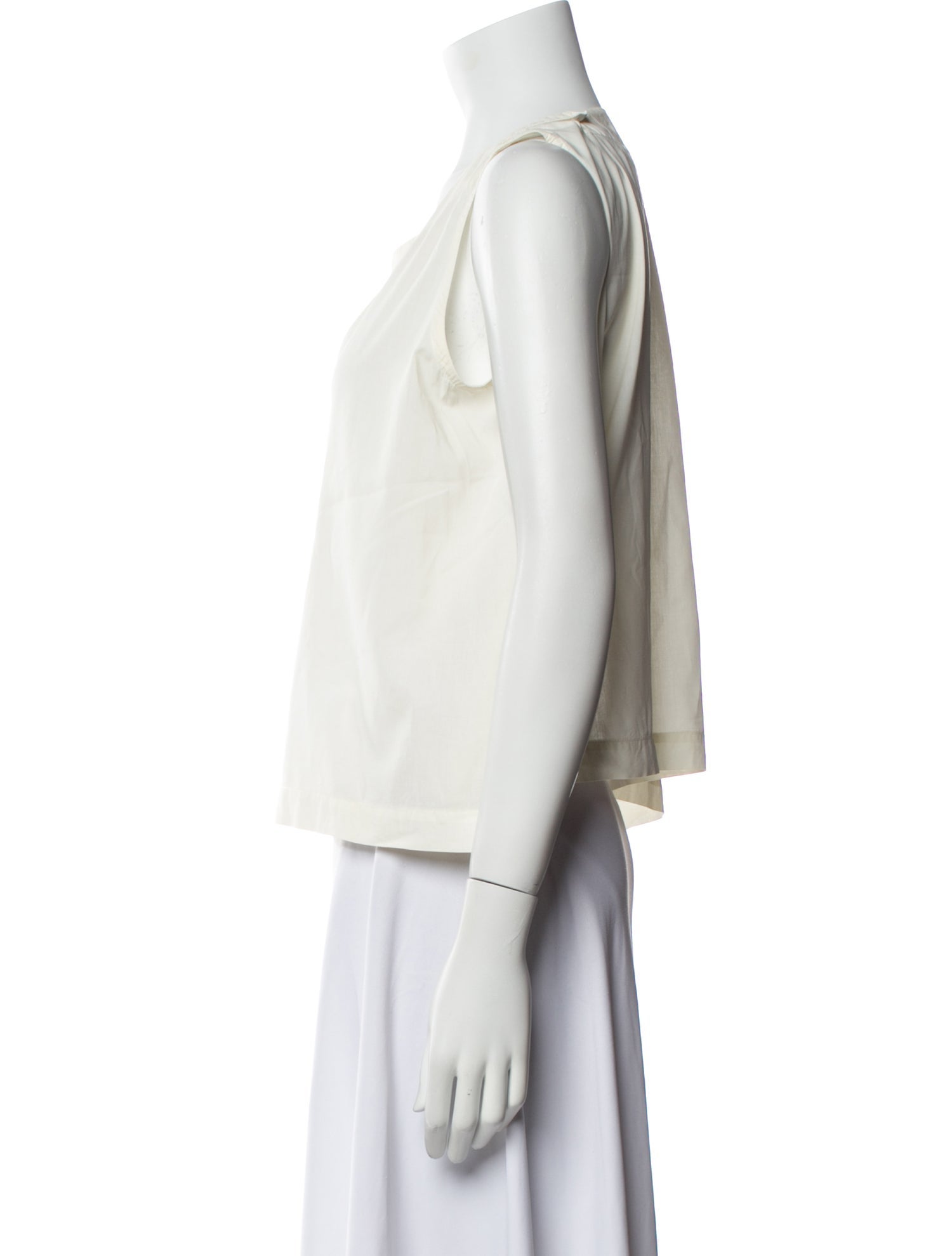 Eskandar Linen Scoop Neck Top