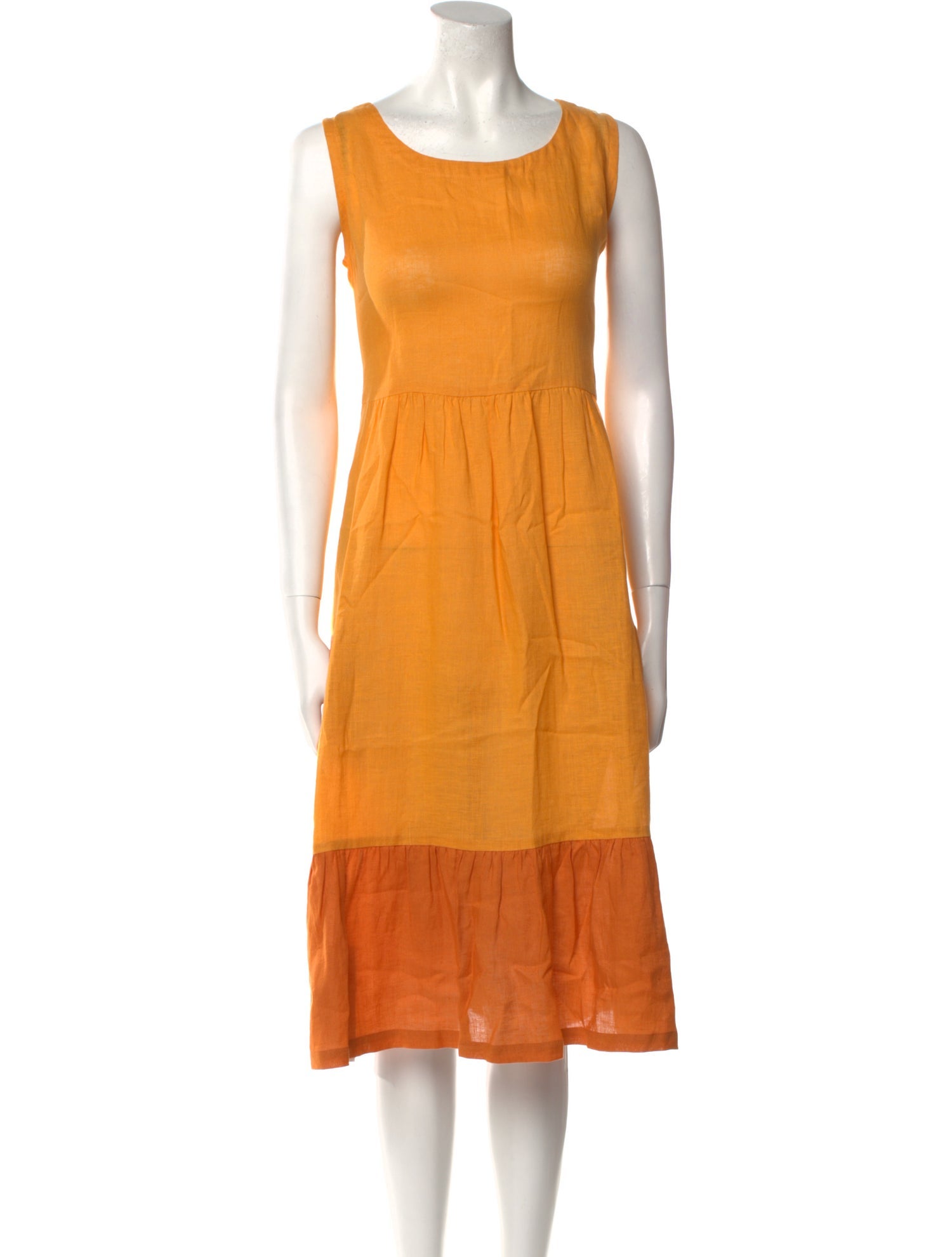 Eskandar Linen Midi Length Dress