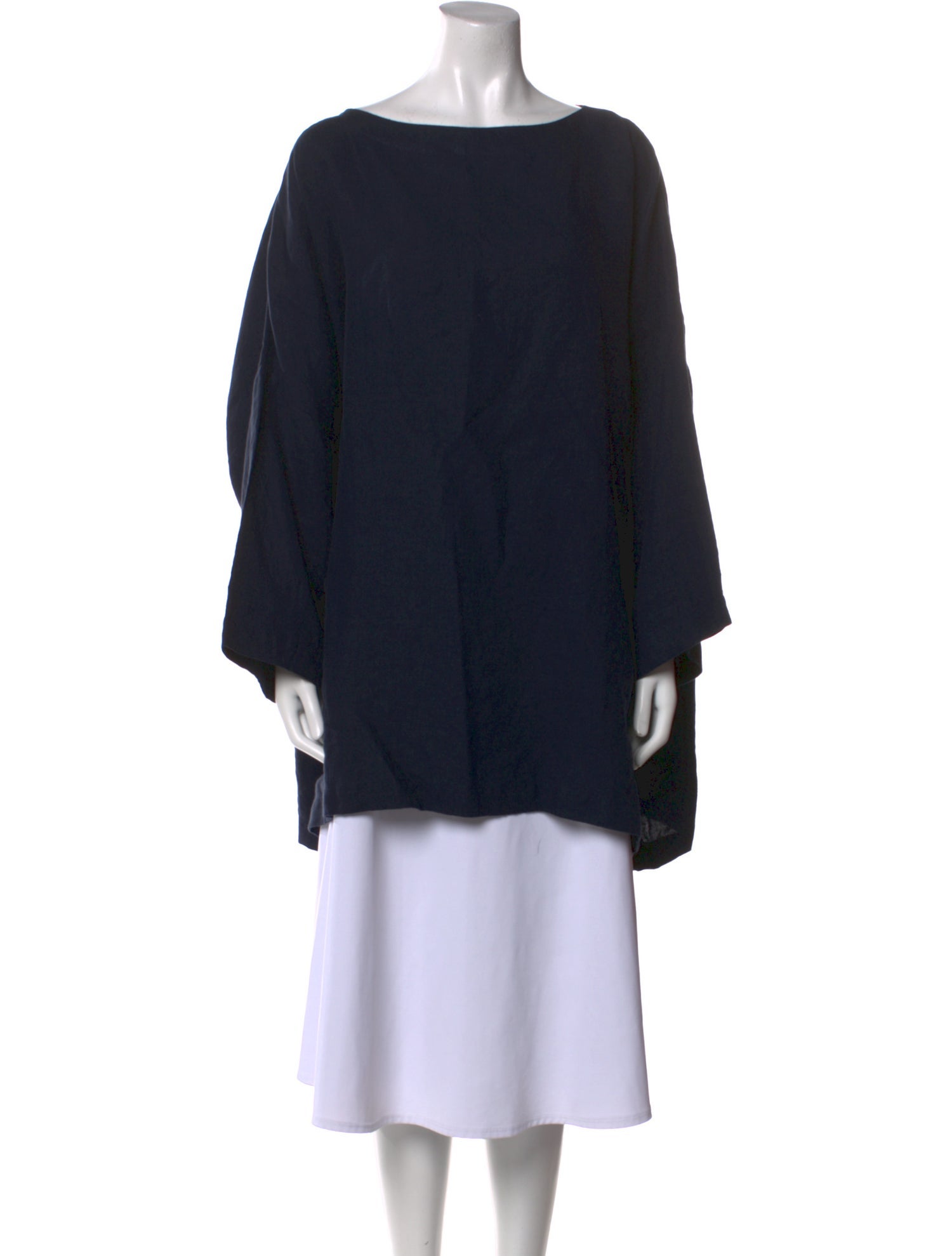 Eskandar Linen Bateau Neckline Tunic