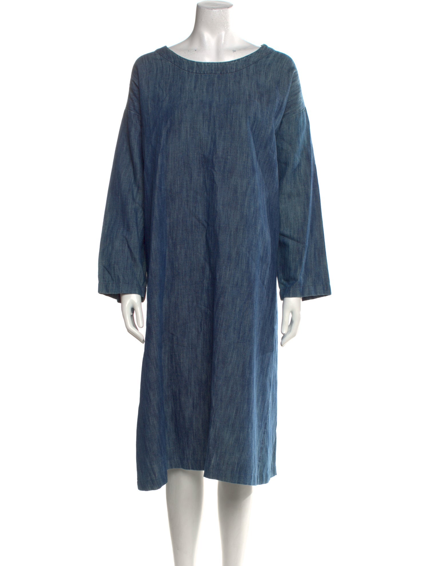 Eskandar Linen Midi Length Dress