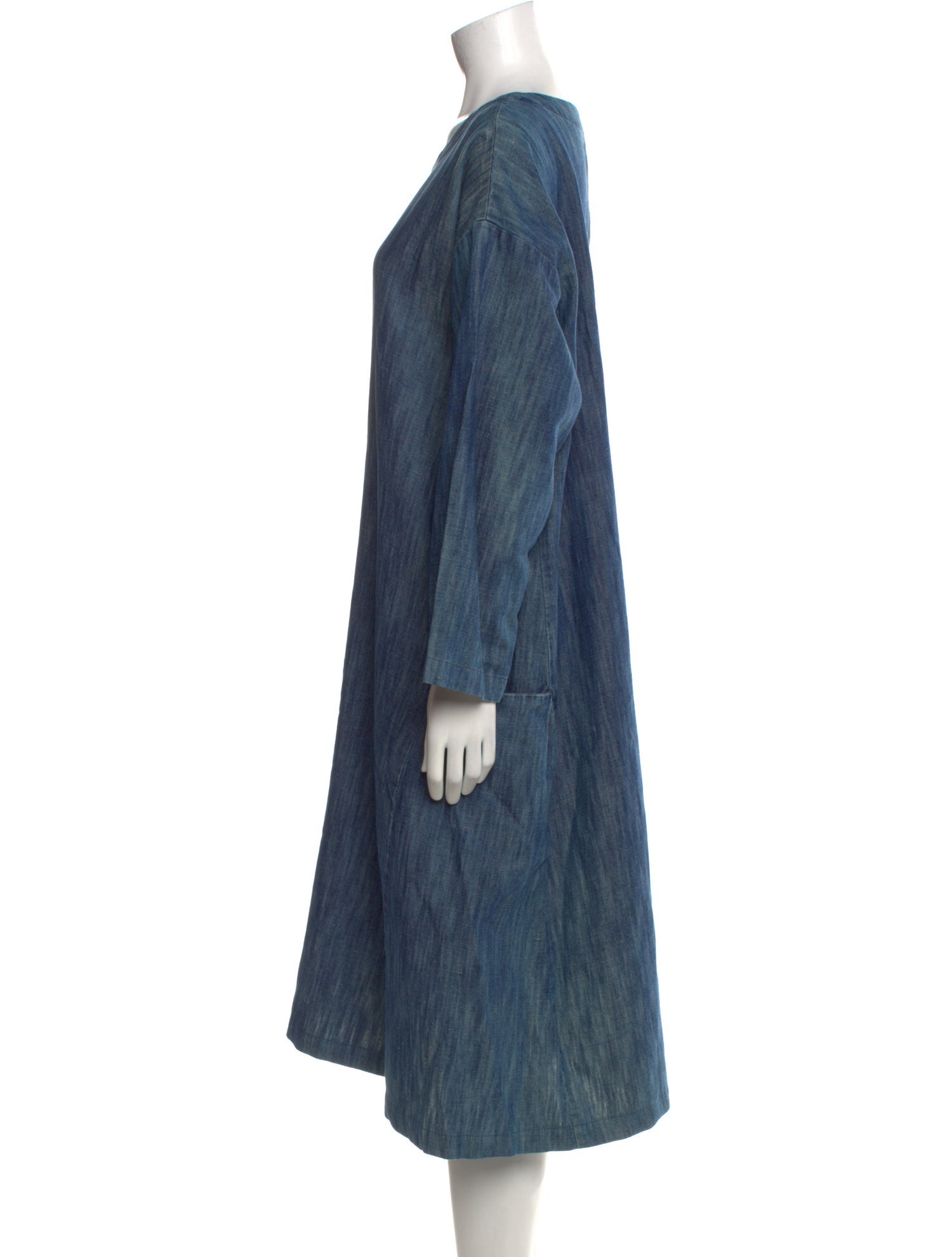 Eskandar Linen Midi Length Dress