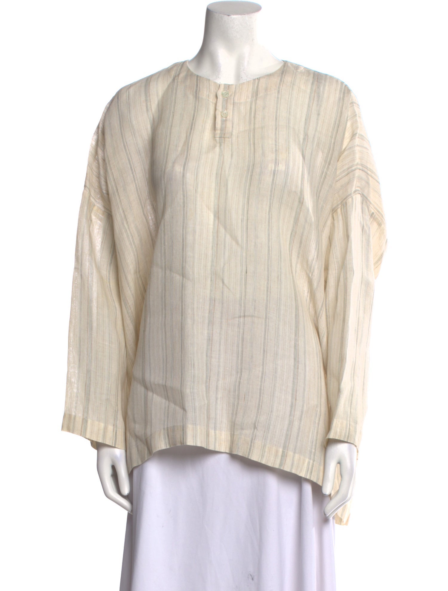 Eskandar Linen Striped Blouse
