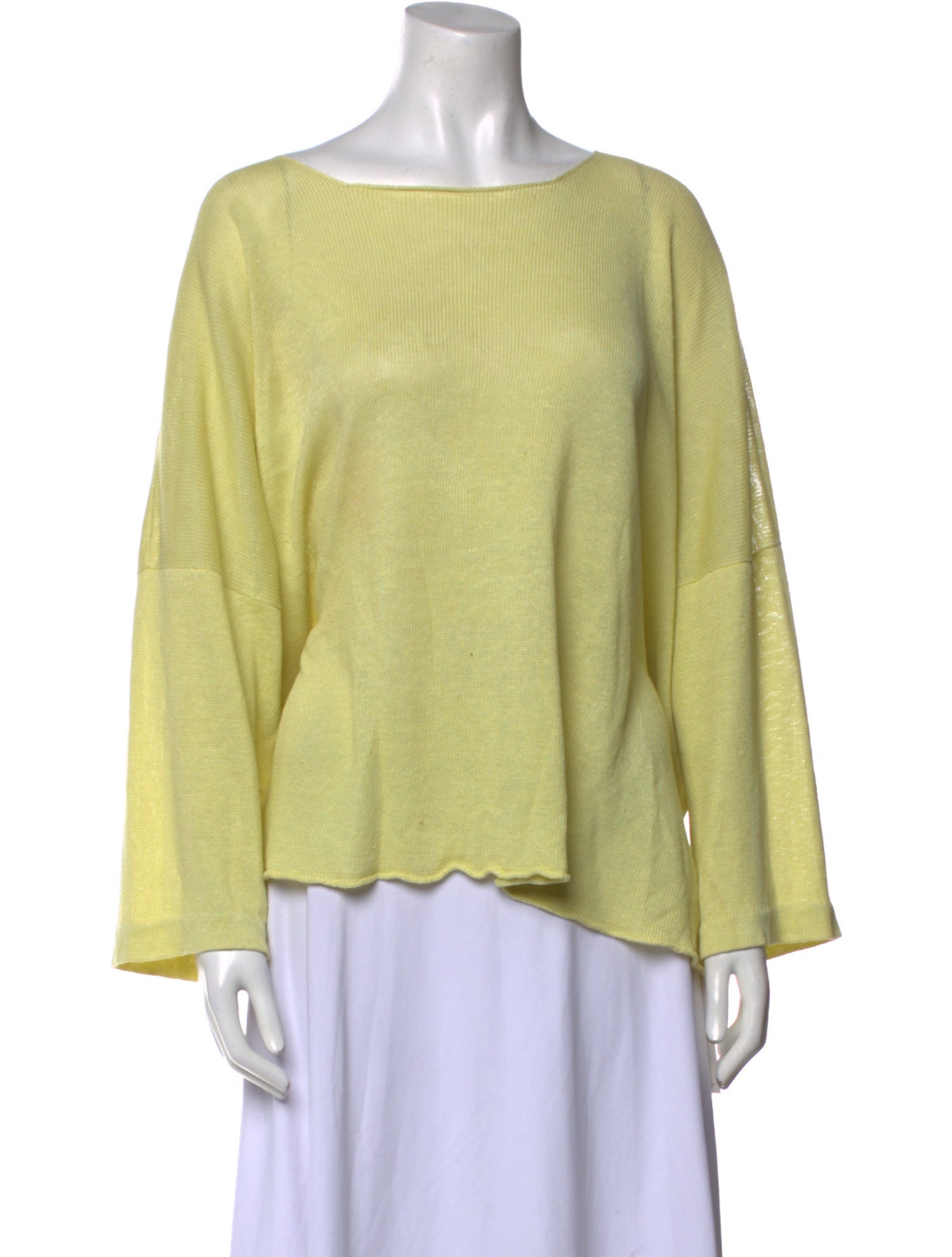 Eskandar Linen Bateau Neckline Sweater