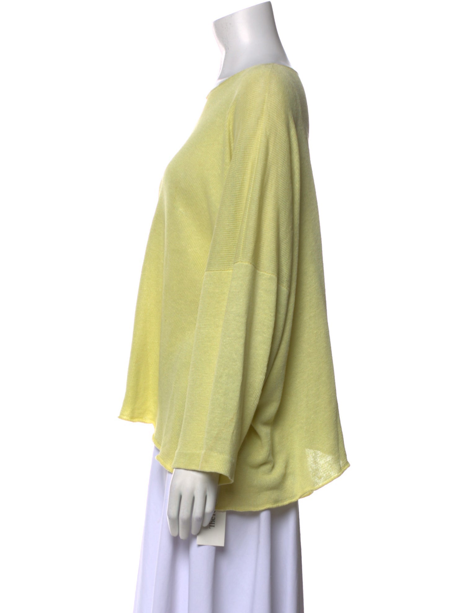 Eskandar Linen Bateau Neckline Sweater