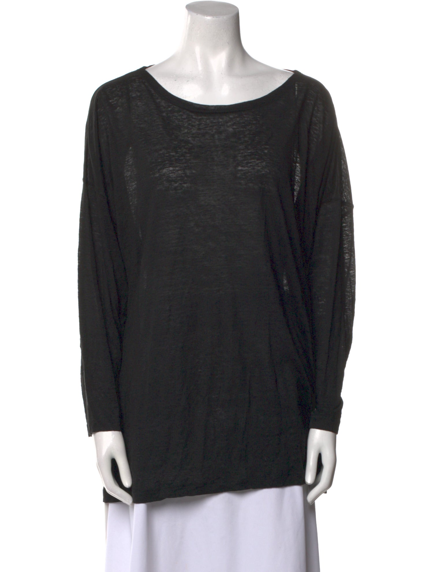 Eskandar Linen Scoop Neck T-Shirt