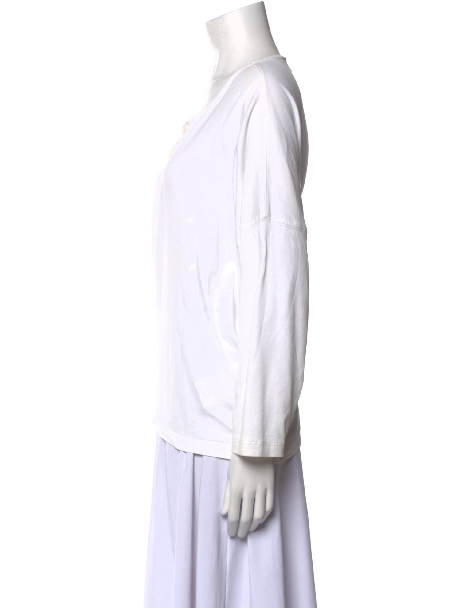 Eskandar Scoop Neck Long Sleeve Top