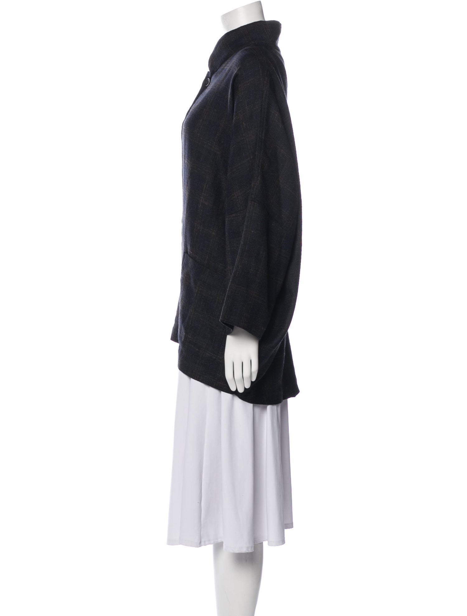 Eskandar Plaid Print Denim Jacket w/ Tags