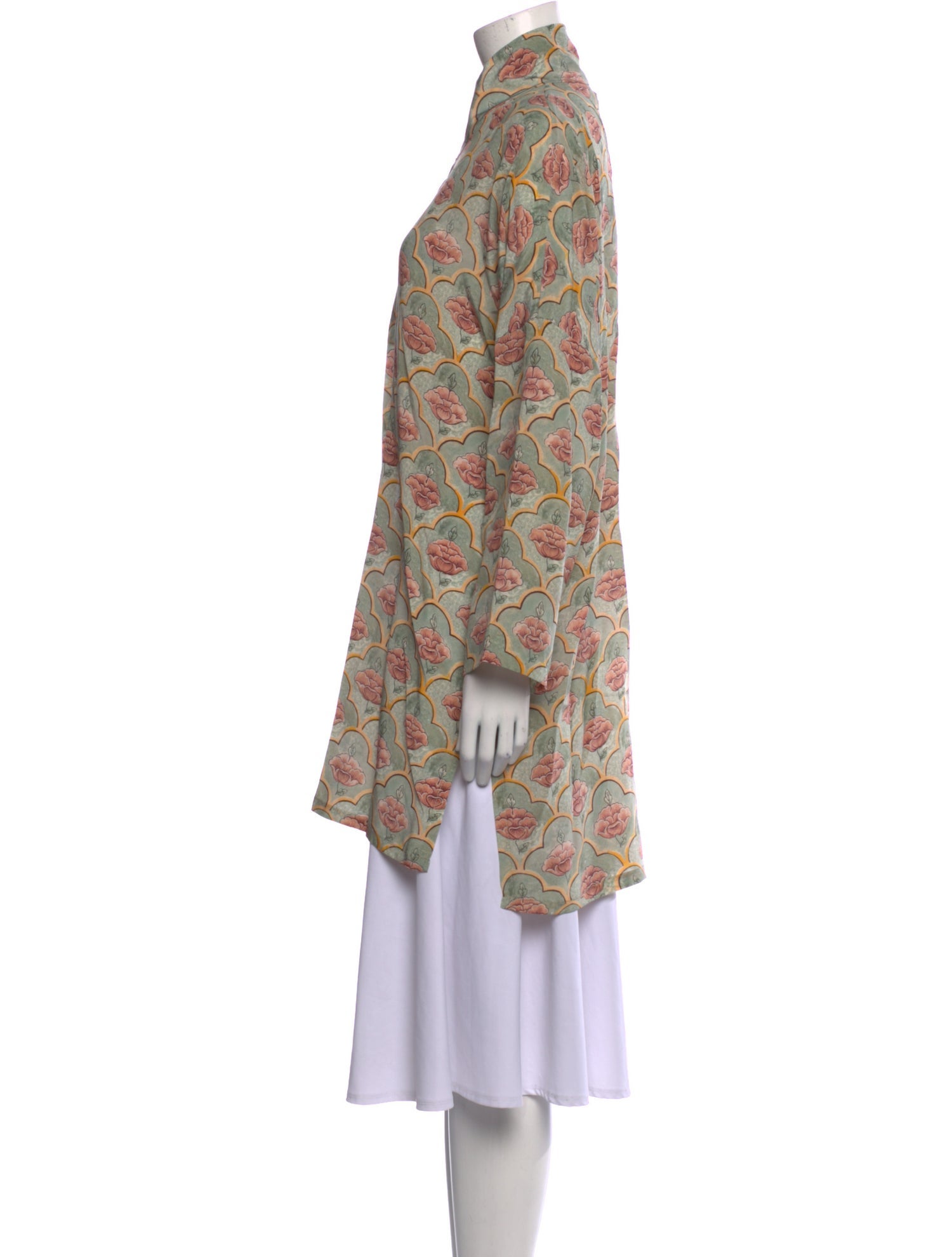 Eskandar Silk Printed Tunic